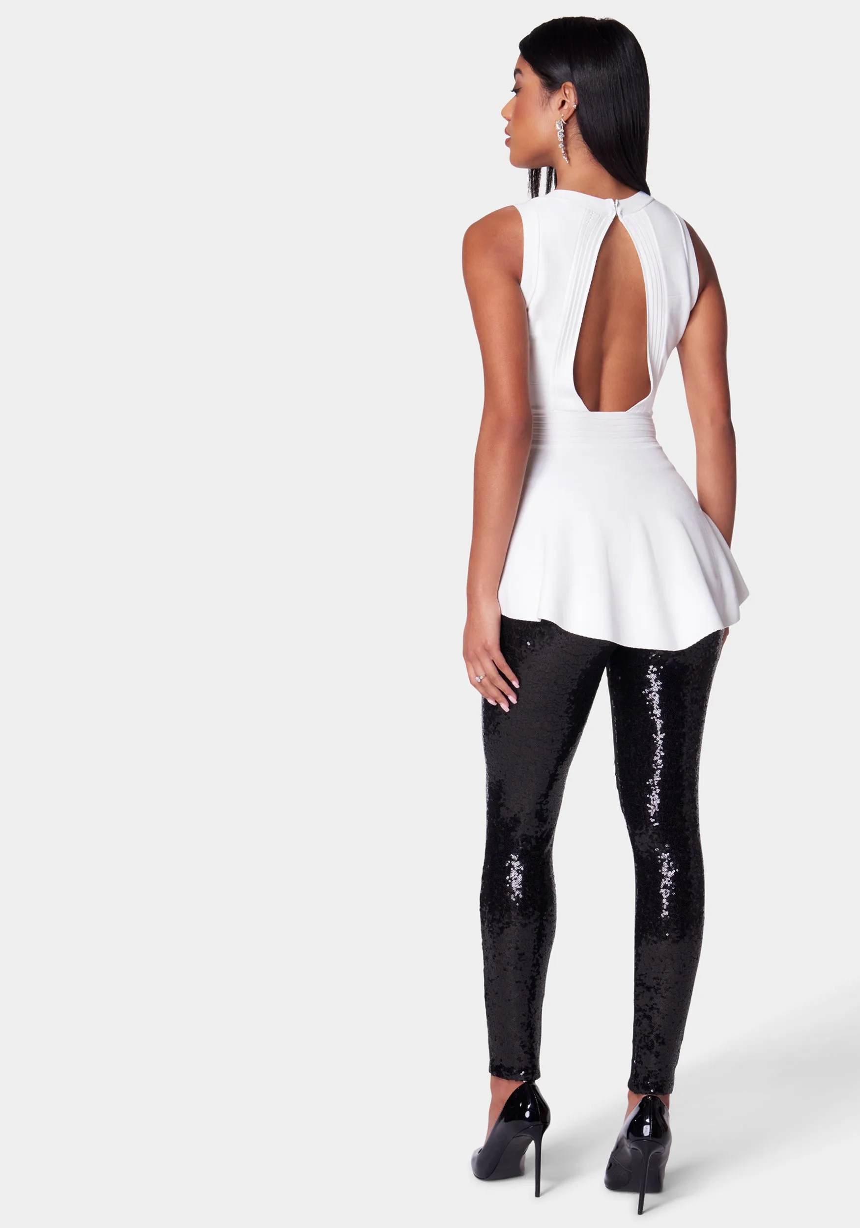 Sequin Tuxedo Stripe Legging