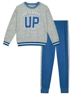 Sleep On It Boys 2-Piece Hacci Pajama Sets - Wake Up