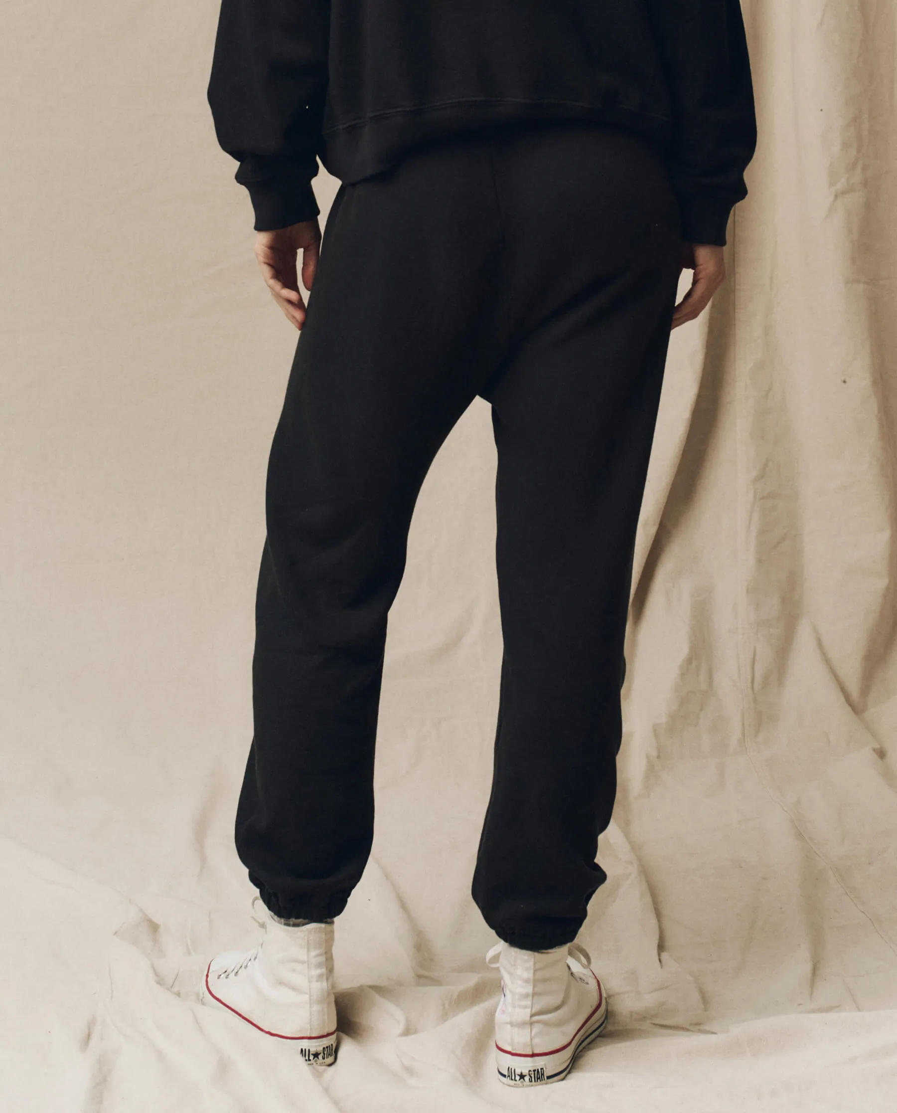 The Stadium Sweatpant. Solid -- ALMOST BLACK