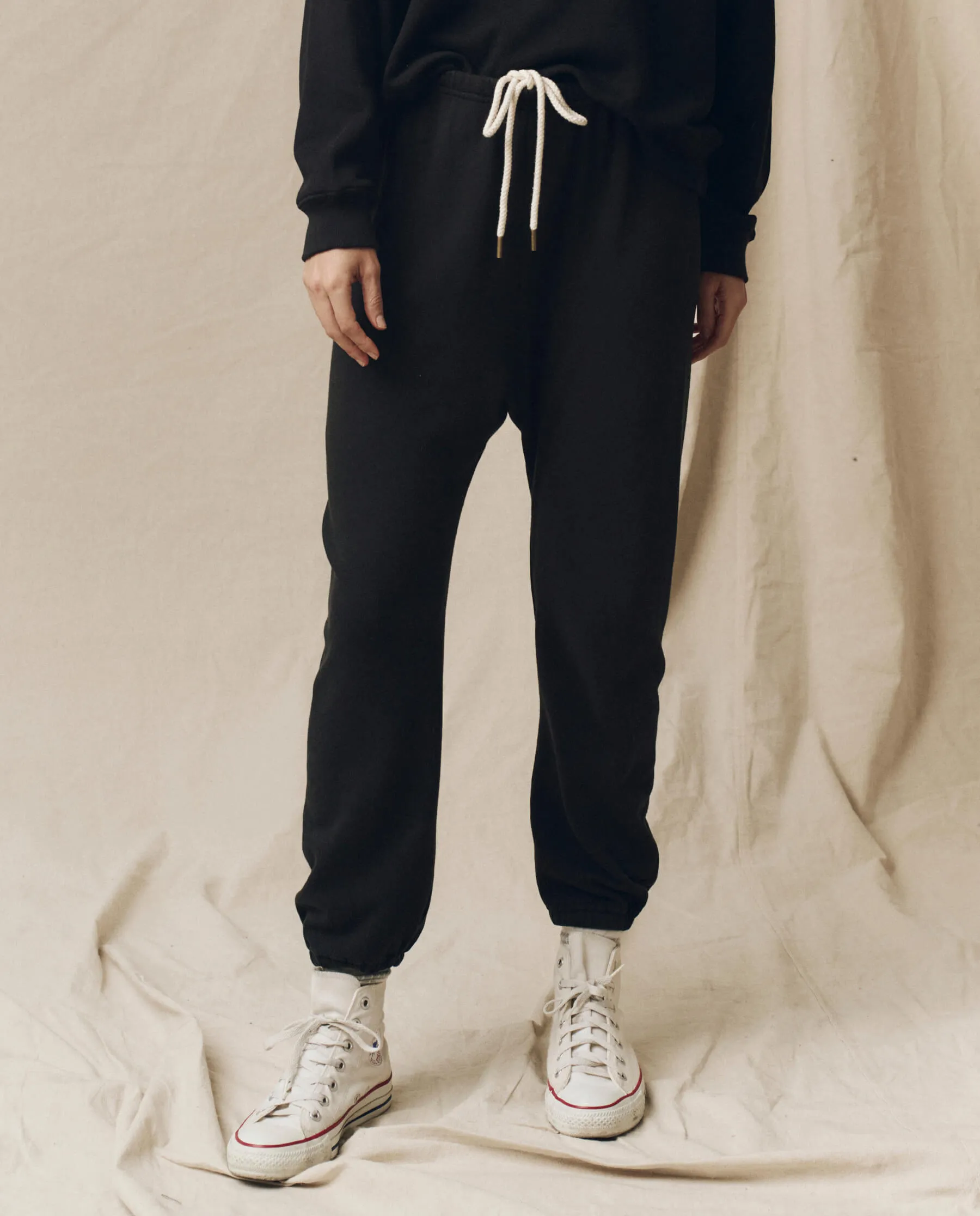 The Stadium Sweatpant. Solid -- ALMOST BLACK